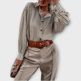 Ashley - Blusa Vintage de Manga Longa