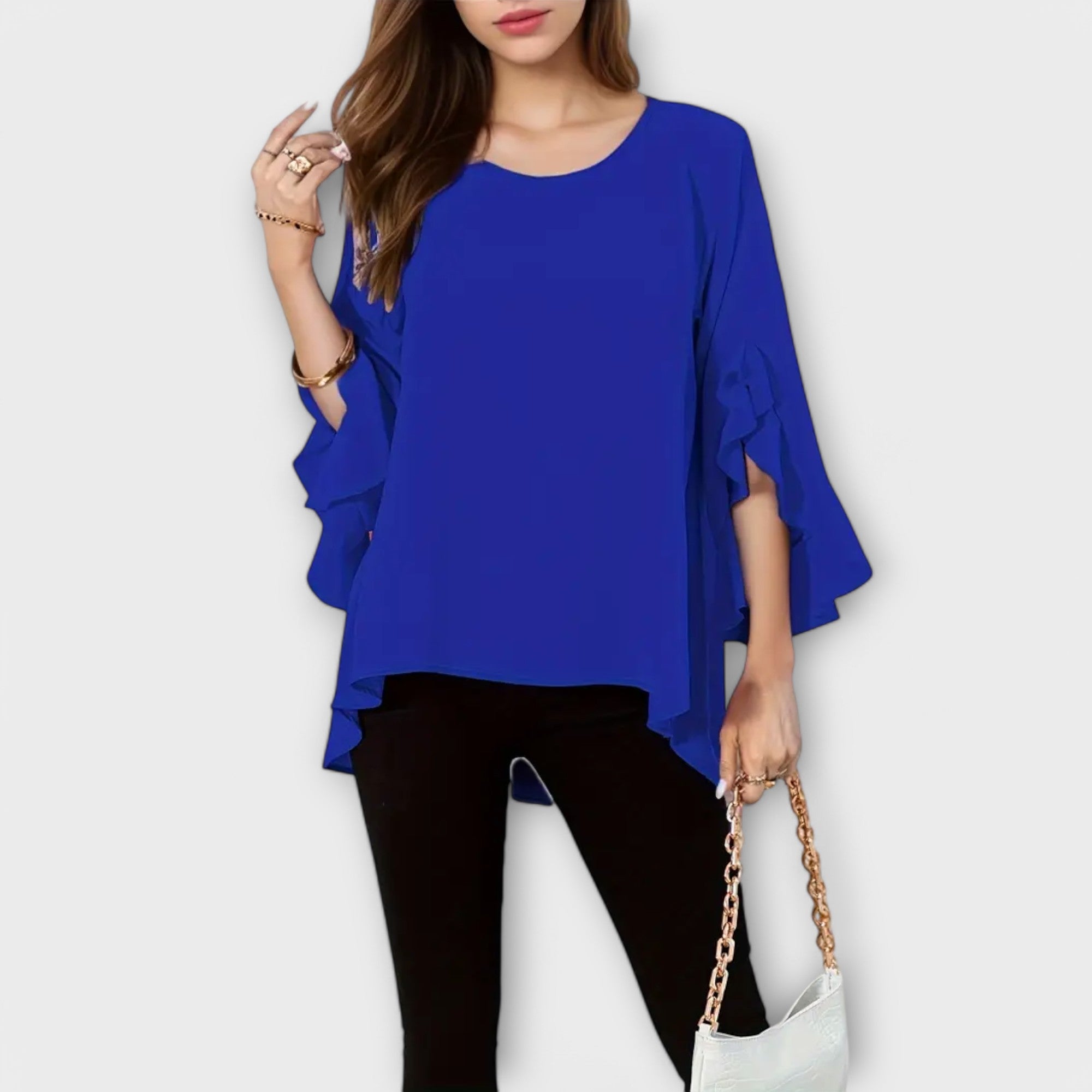 Aria - Blusa de Primavera com Decote Redondo