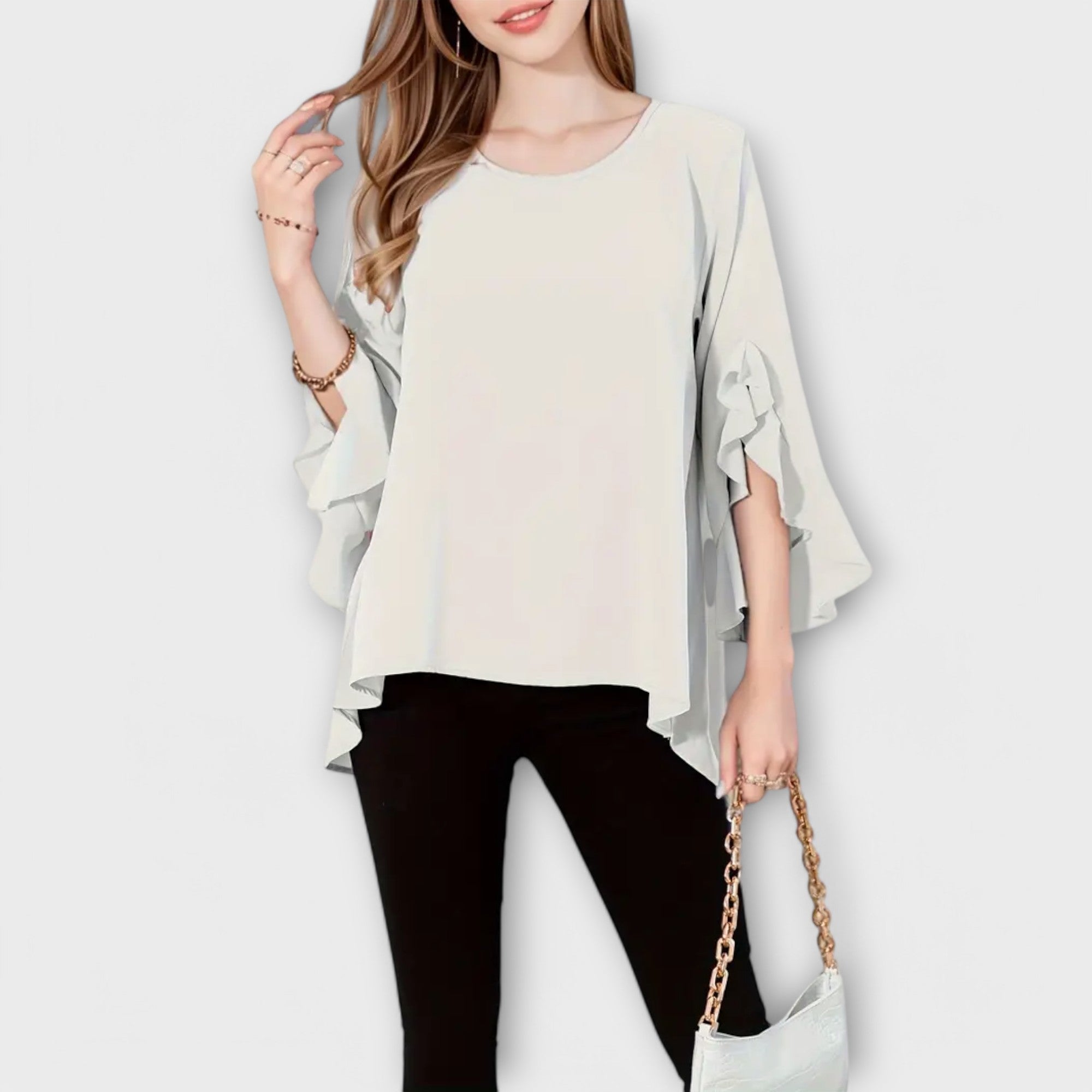 Aria - Blusa de Primavera com Decote Redondo