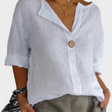Freja™ - Blusa casual com decote em V