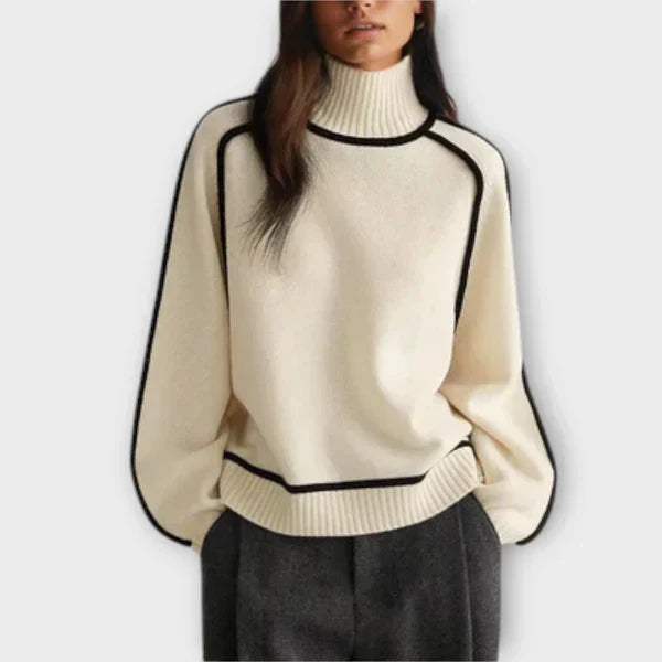 Sweat Elegante de Gola Alta e Macio