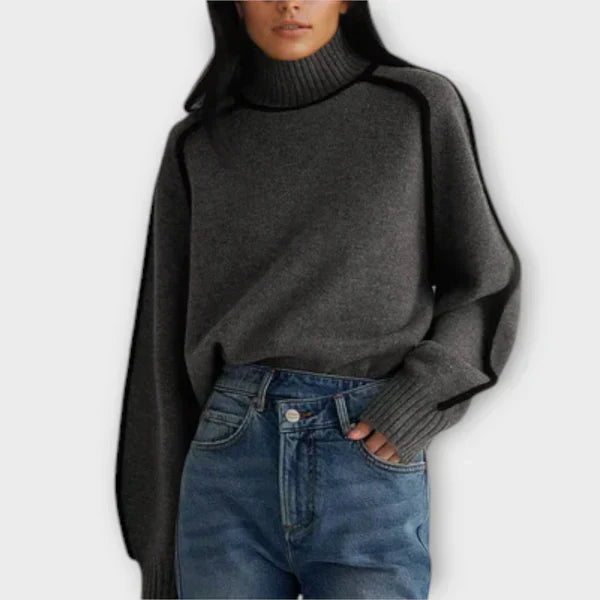 Sweat Elegante de Gola Alta e Macio