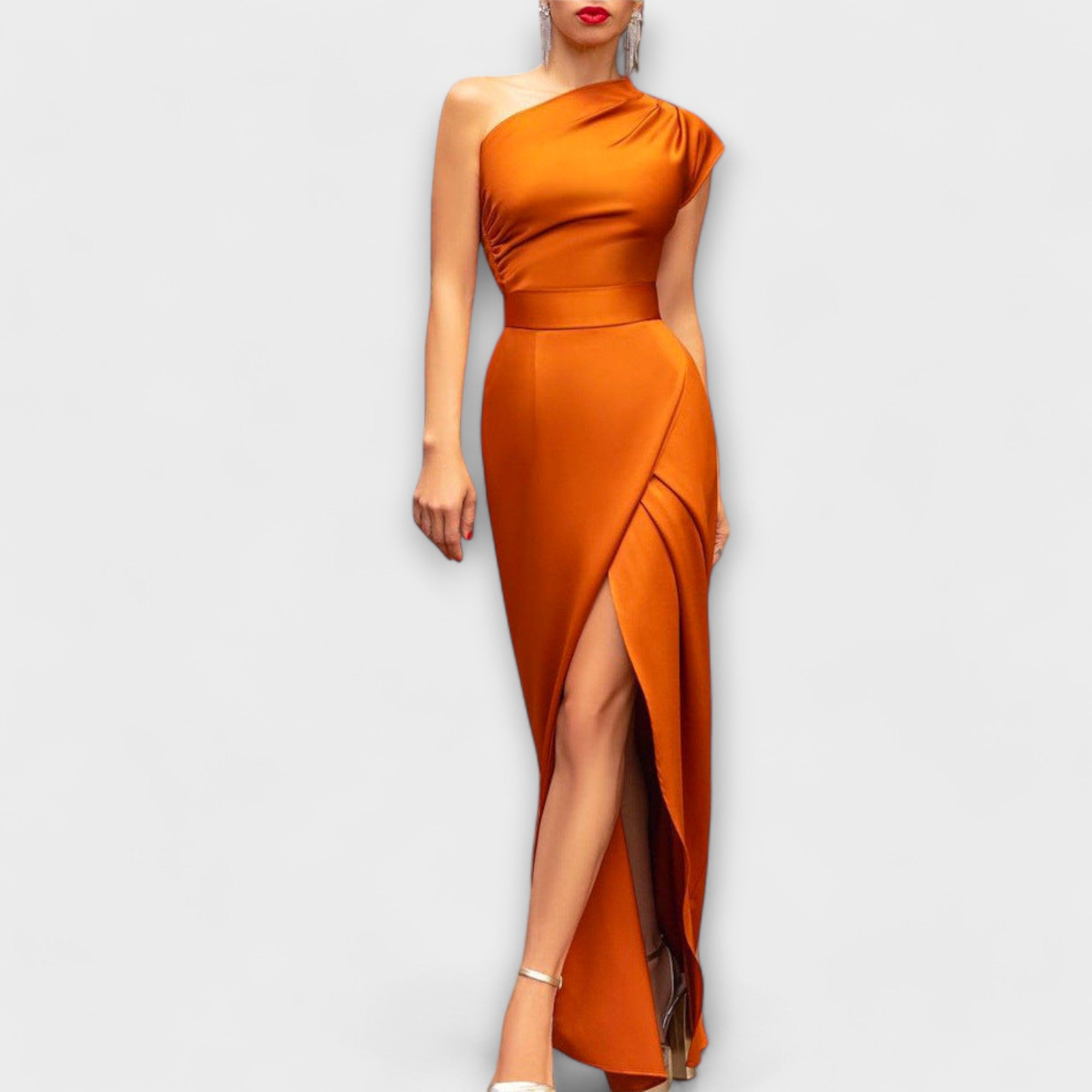 Vestido de Festa Assimétrico Elegante