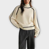 Sweat Elegante de Gola Alta e Macio