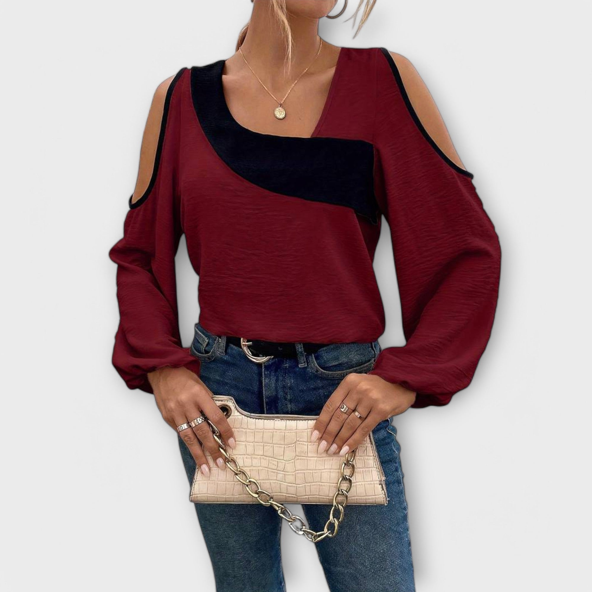 Scarlett - Blusa Colorida com Decote Quadrado