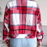 Jasmine™ Jaqueta Flanelada Xadrez Cropped