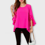 Aria - Blusa de Primavera com Decote Redondo
