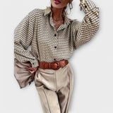 Ashley - Blusa Vintage de Manga Longa
