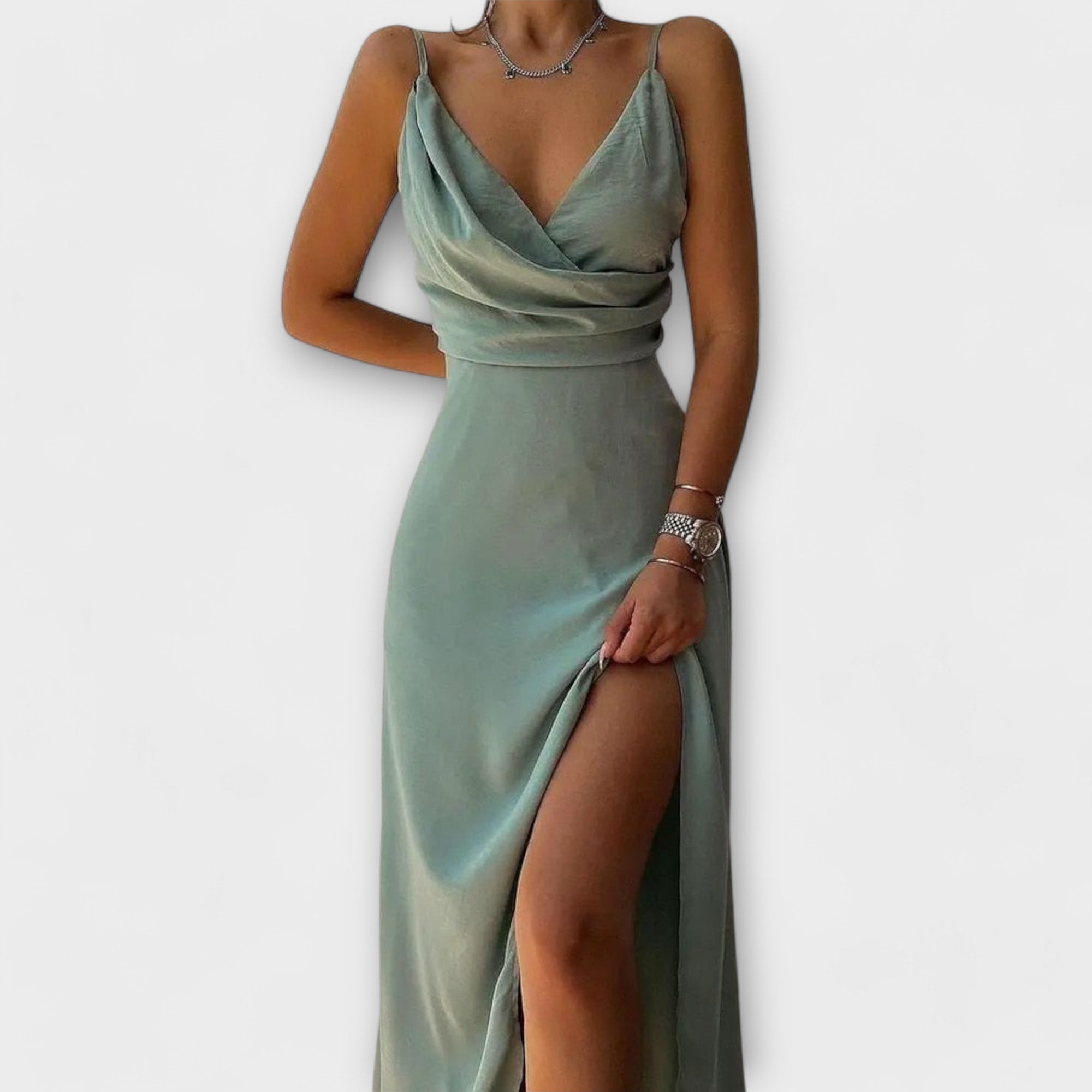 Lisa - Vestido Maxi com Padrão Tropical