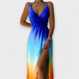 Lisa - Vestido Maxi com Padrão Tropical