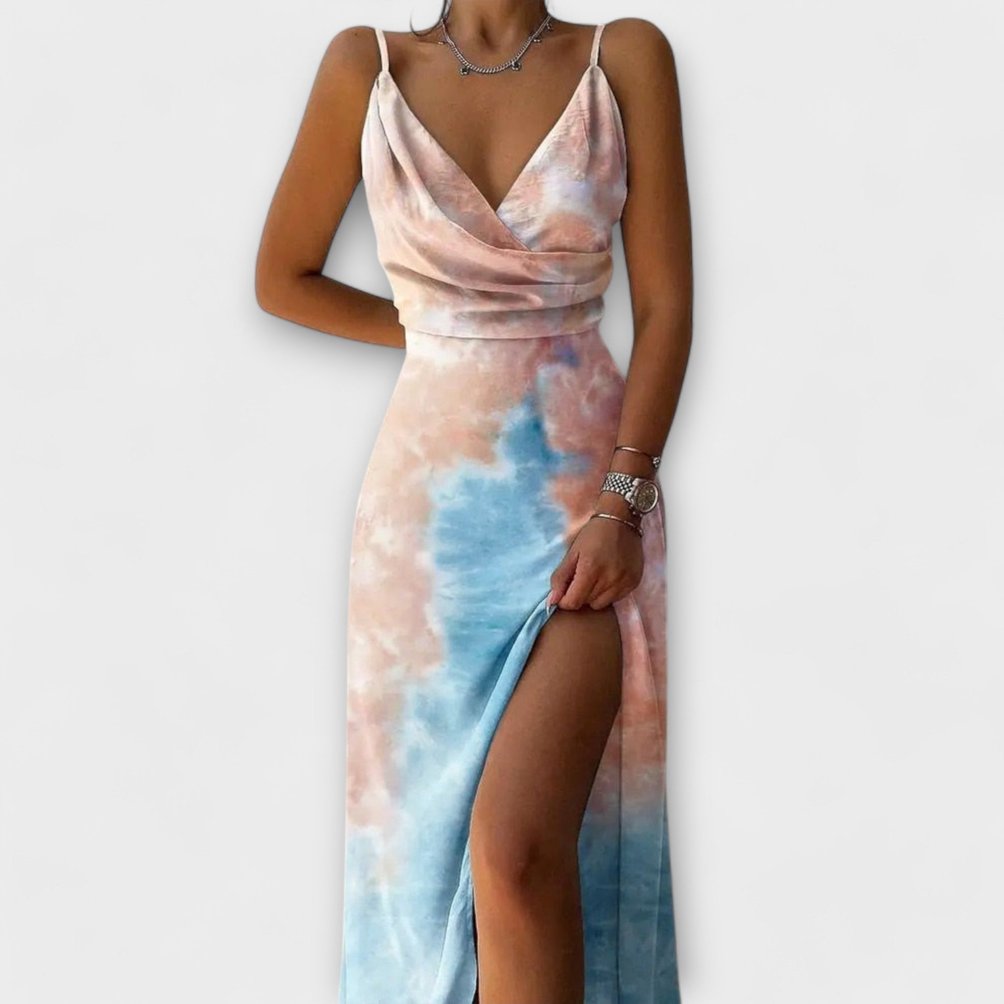 Lisa - Vestido Maxi com Padrão Tropical