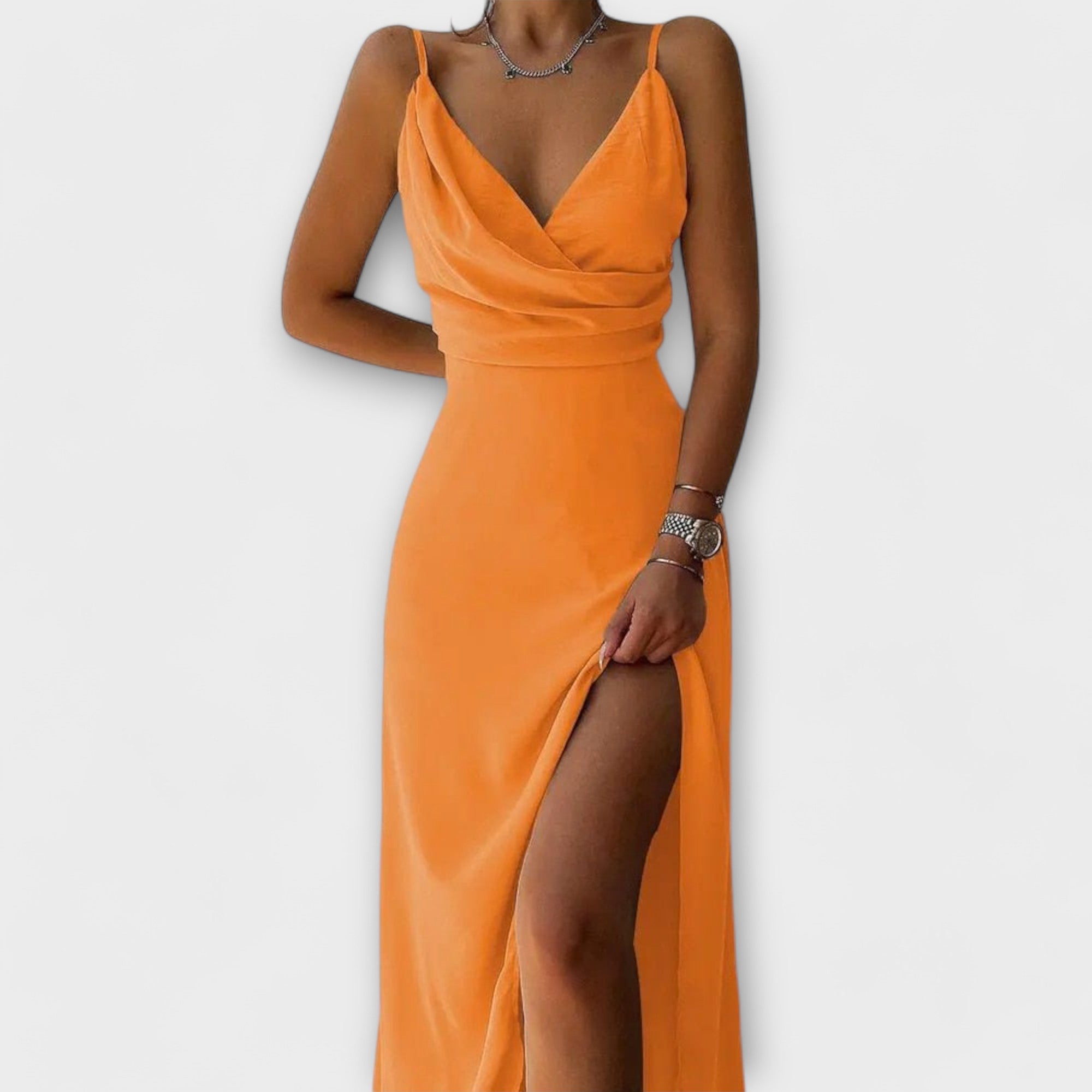 Lisa - Vestido Maxi com Padrão Tropical