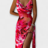 Lisa - Vestido Maxi com Padrão Tropical
