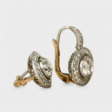 Brincos Vintage com Cristais em Ouro e Prata
