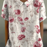 Rosa™ Blusa de manga curta floral com flores