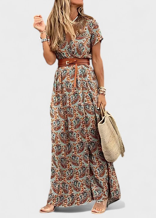 Vera - Elegante Vestido Maxi Boêmio