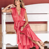 Alara - Vestido maxi verde