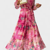 Vestido de Verão Feminino de Manga Longa