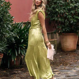 Alara - Vestido maxi verde