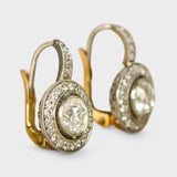Brincos Vintage com Cristais em Ouro e Prata