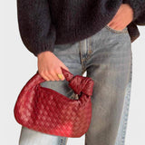 Mini bolsa de mão tecida com design moderno – Sophia