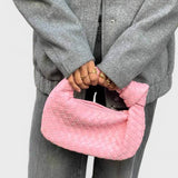 Mini bolsa de mão tecida com design moderno – Sophia