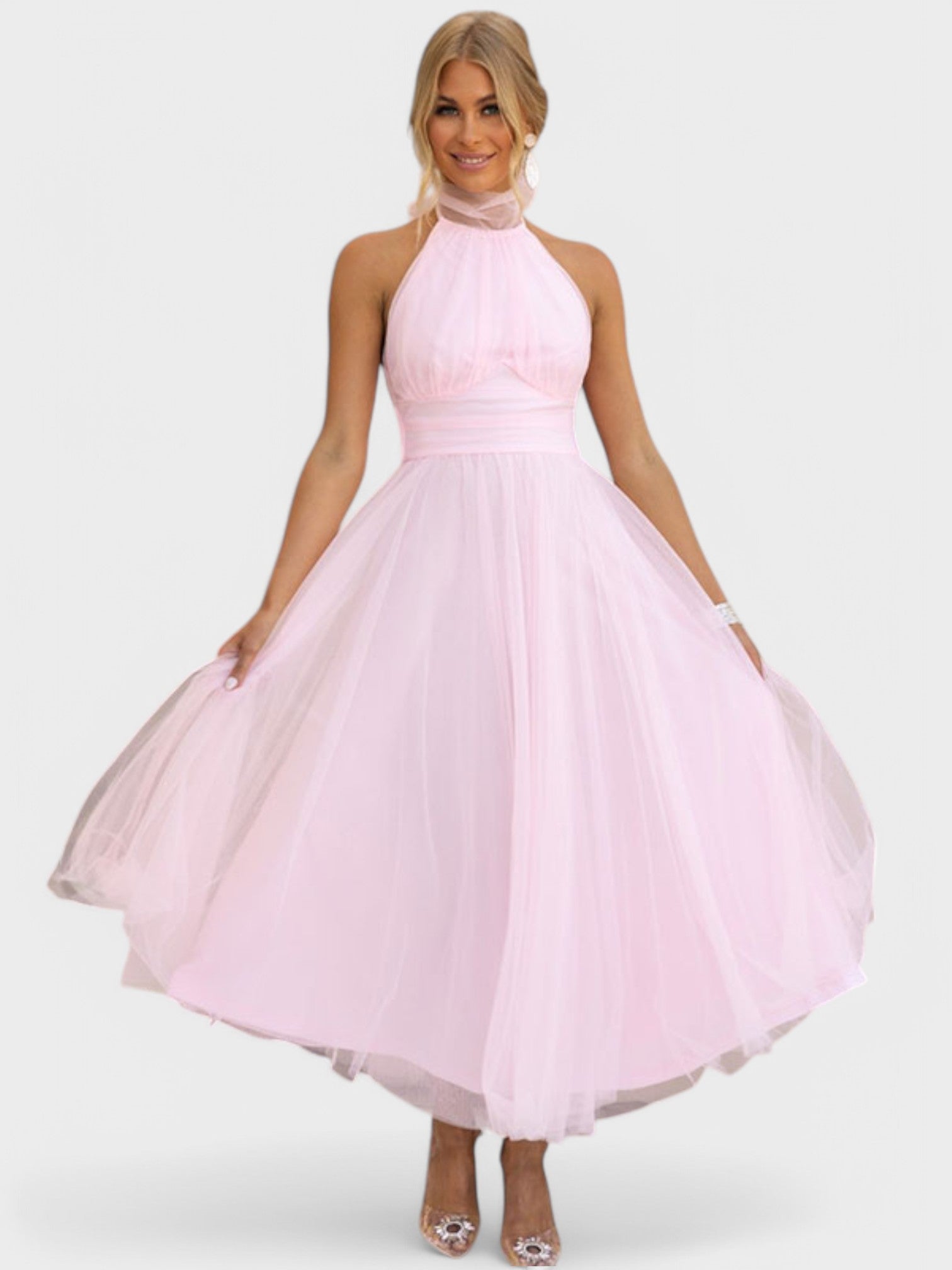 Vestido Aria com Gola Alta