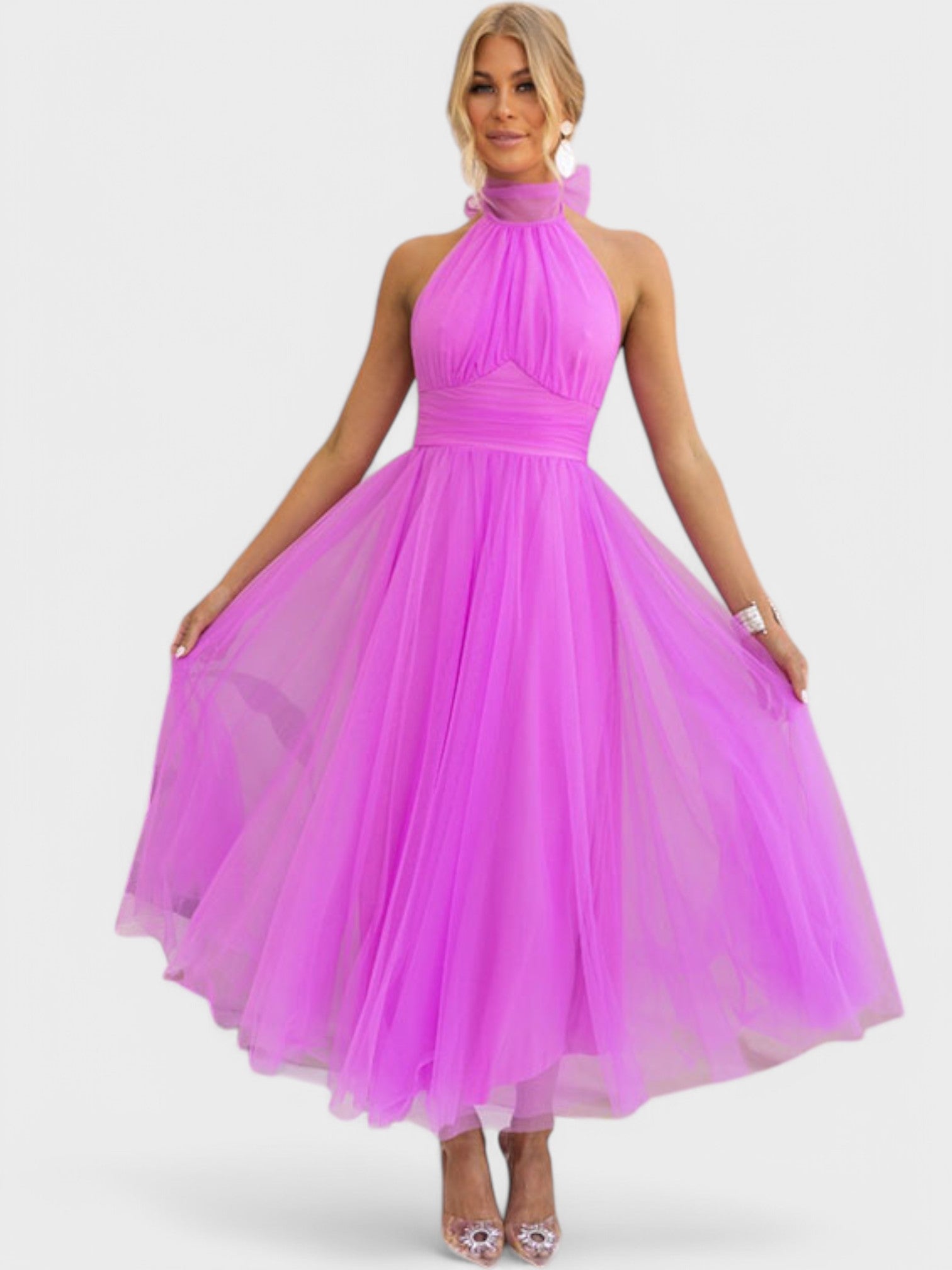 Vestido Aria com Gola Alta