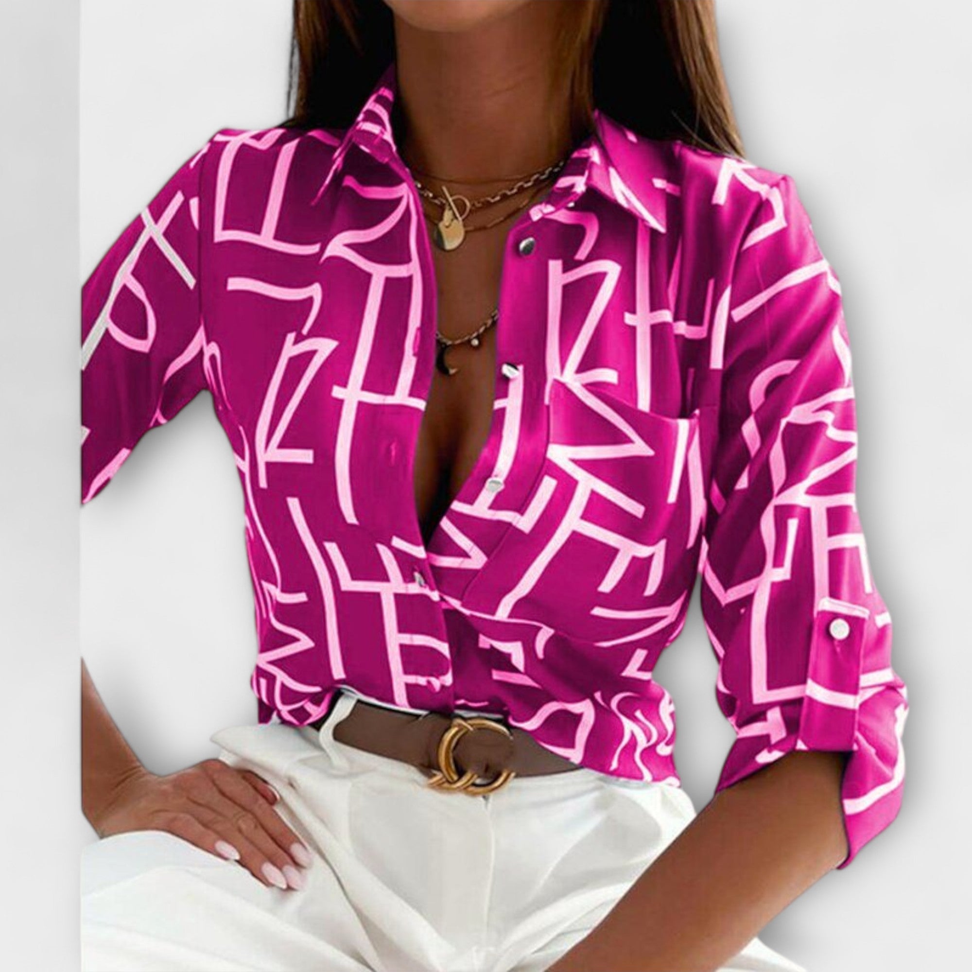 Clara - Blusa com Gola Clássica