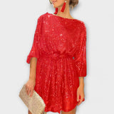 Sara - Vestido Mini Solto para Festa